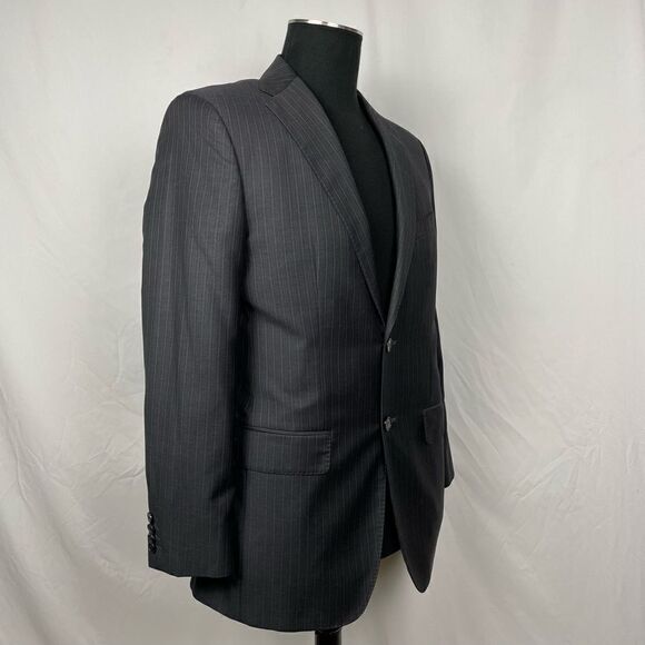 Saks Fifth Ave. Black Label Wool Pinstriped Blazer - Men’s 38R - Picture 3 of 10